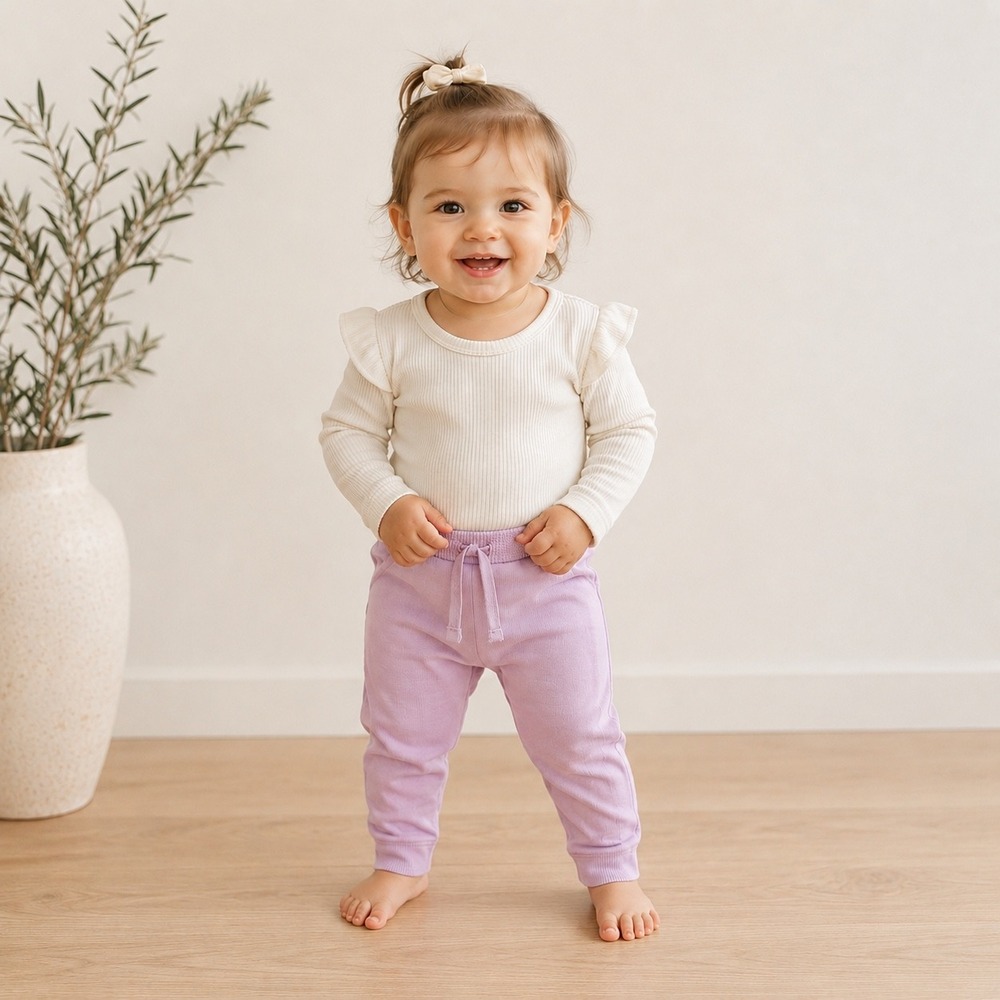Cat‎ & Jack Toddler Girls Light Purple Barrel Jogger Pants 18M NWT